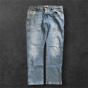 Wrangler Jeans Mens Tag 32x30 Light Wash Straight Leg Denim Pants Cowboy